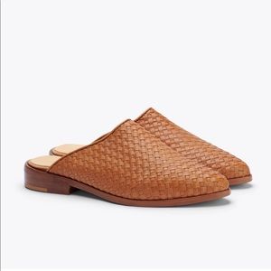 Nisolo Tan Woven Leather Mules